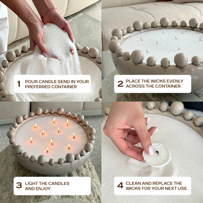 Alura Pearled Candle Sand